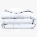 Plumon Delgado Liso En Microfibra Color Blanco