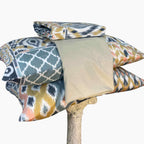 Juego de Sábanas Toscana Beige y Azul