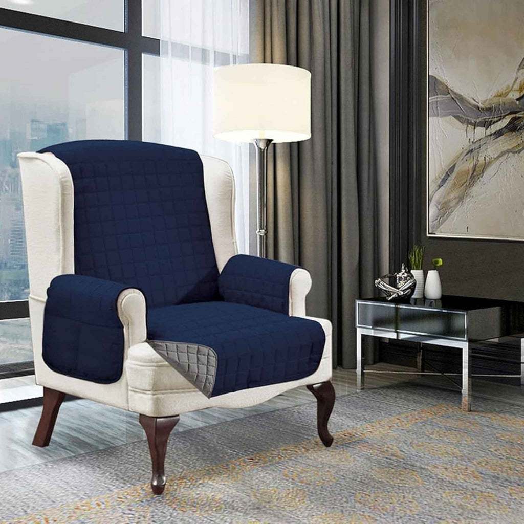 Protector de Sofá Acolchado Doble Faz De 1 Puesto