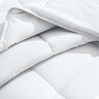 Plumon Delgado Liso En Microfibra Color Blanco