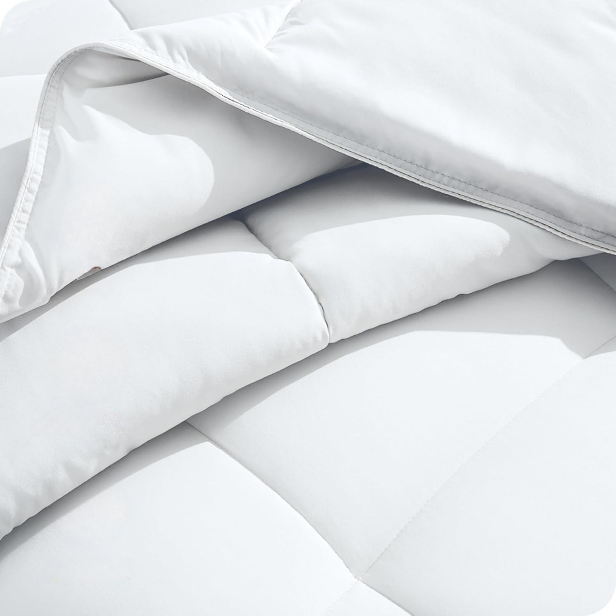 Plumon Delgado Liso En Microfibra Color Blanco