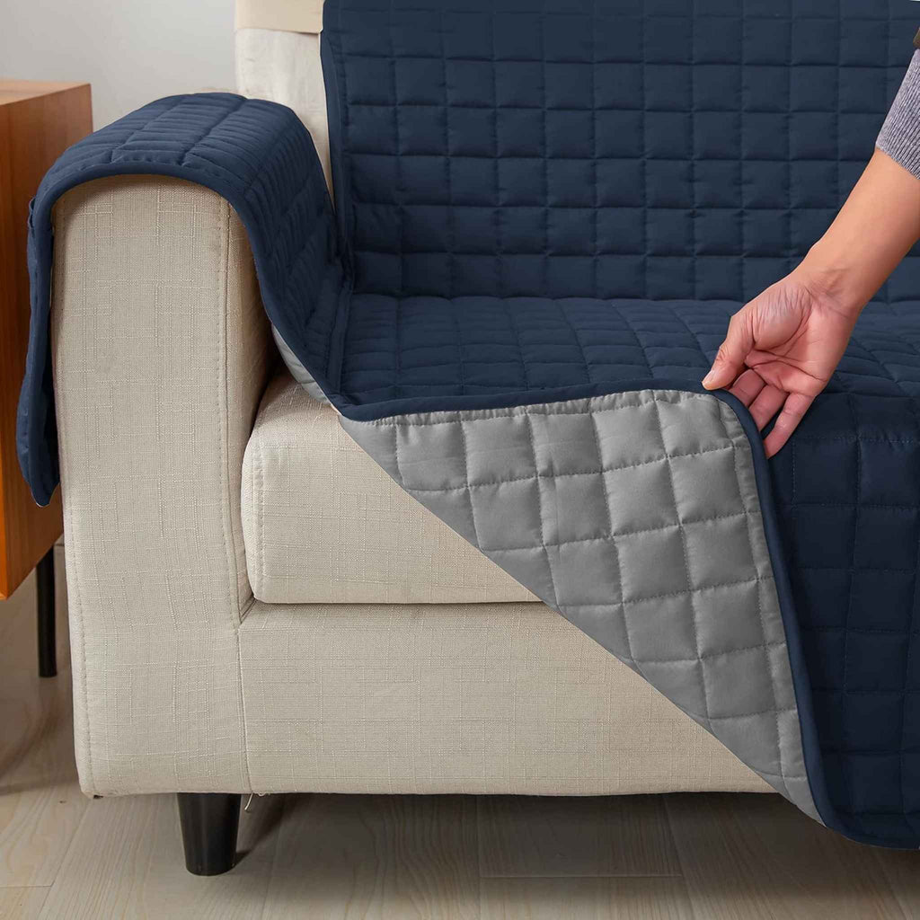 Protector de Sofá Acolchado Doble Faz De 1 Puesto