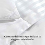 Plumón Blanco Estilo Hotel Raya Satinada y Tacto Suave