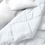 Plumon Delgado Liso En Microfibra Color Blanco