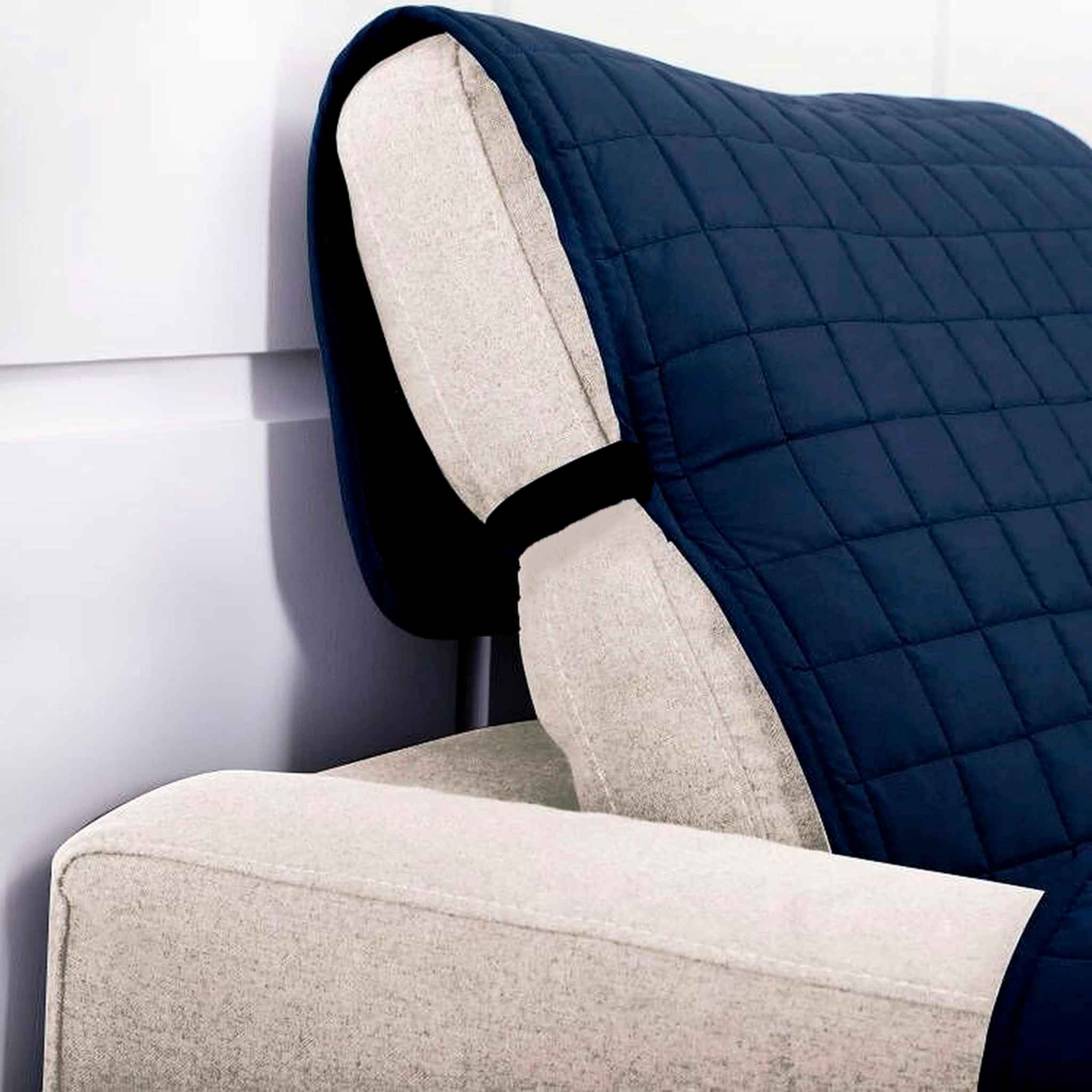 Protector de Sofá Acolchado Doble Faz De 1 Puesto