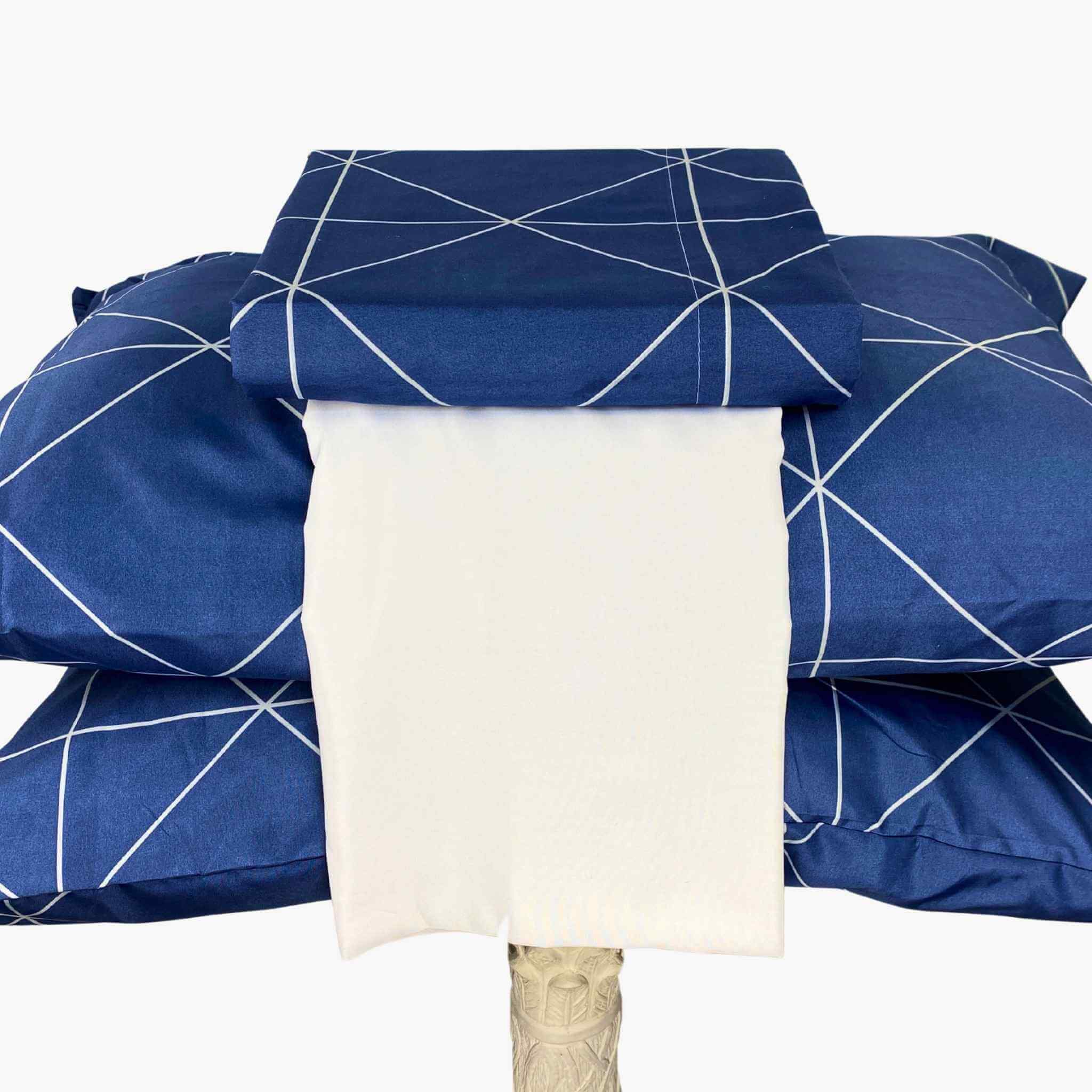 Juego de Sábanas Mónaco Azul Marino