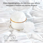 Plumón Blanco Estilo Hotel Raya Satinada y Tacto Suave