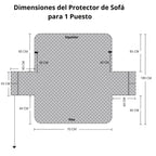 Protector de Sofá Acolchado Doble Faz De 1 Puesto