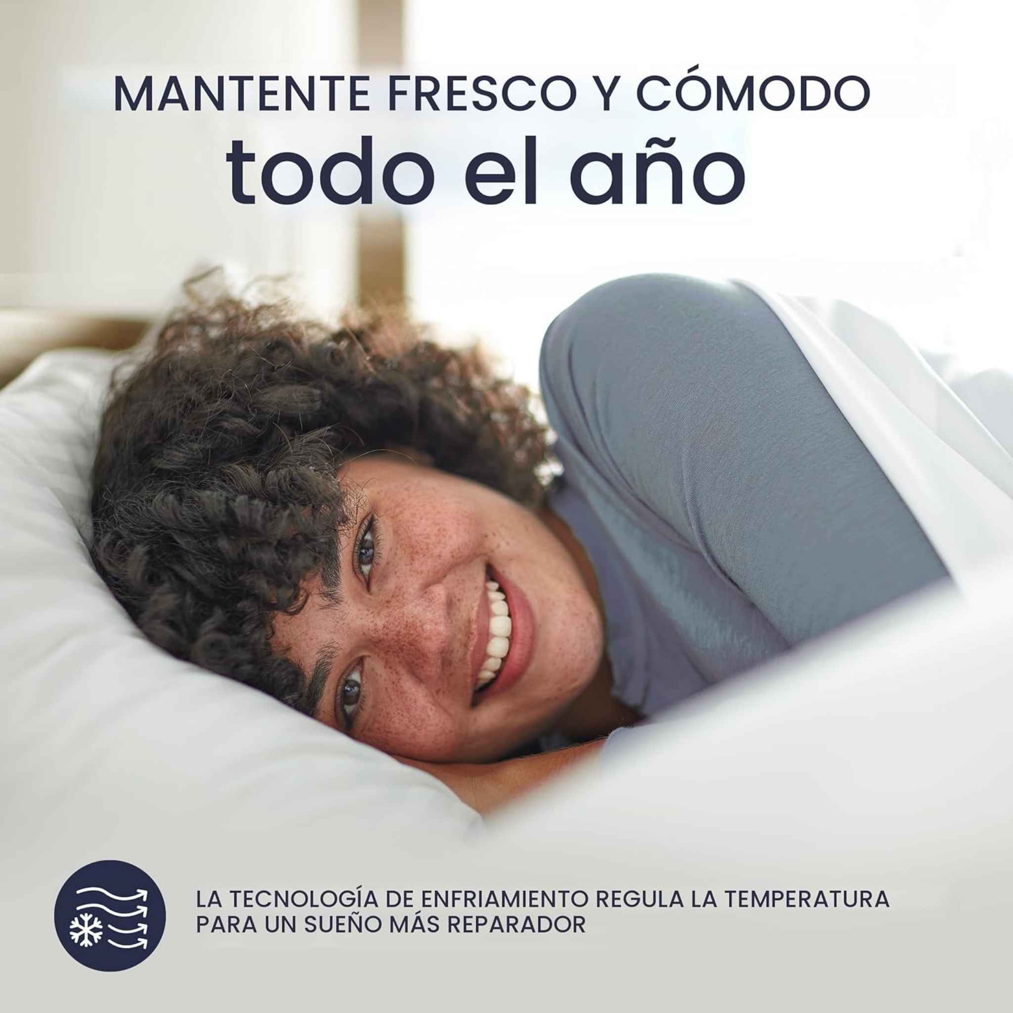 Set de 2 Almohadas Siliconadas 70x50 cm Antialérgicas y Livianas