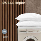 Set de 2 Almohadas Siliconadas 70x50 cm Antialérgicas y Livianas