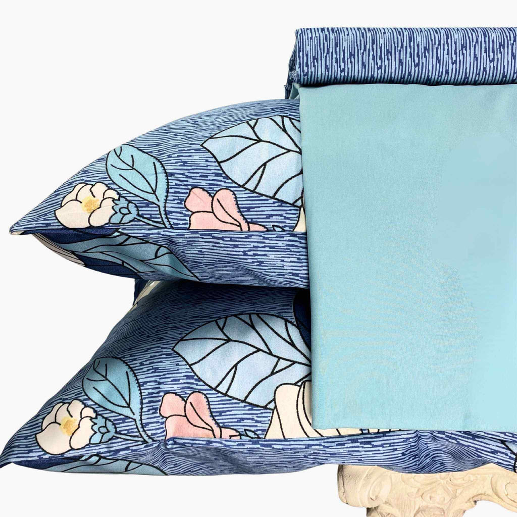 Juego de Sábanas Magnolia Azul