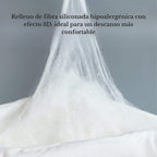 Plumón Blanco Estilo Hotel Raya Satinada y Tacto Suave