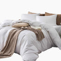 funda duvet blanca sateen rayas