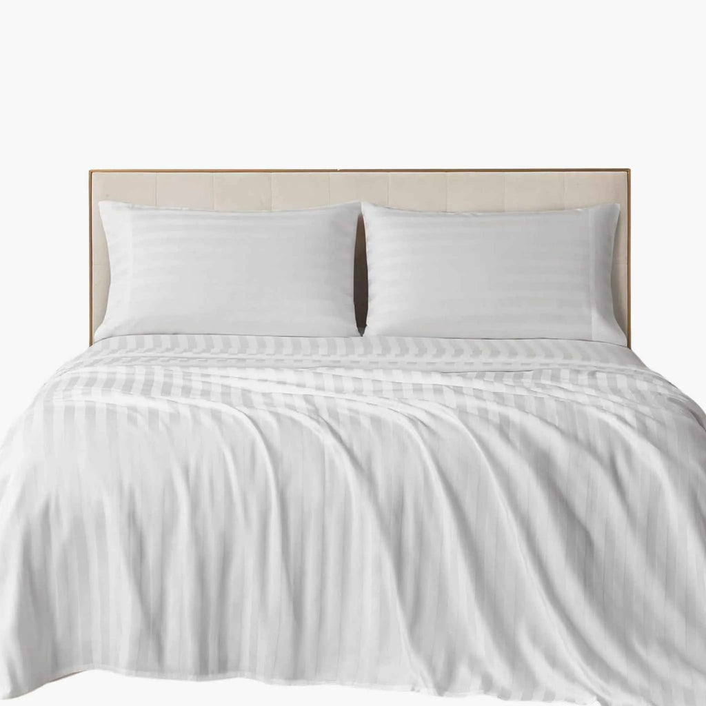 juego de sabanas blancas sateen lujo